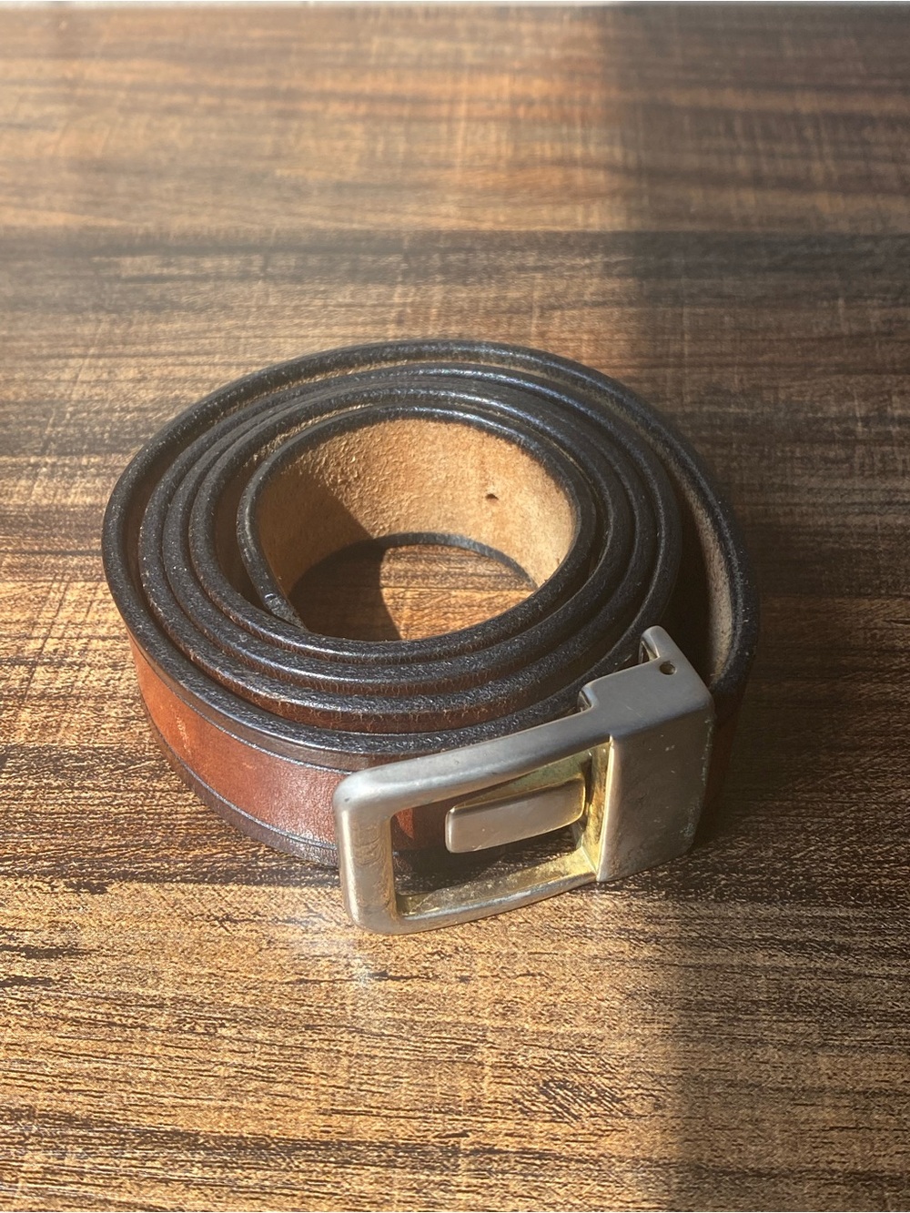 Vintage Handtooled Leather Belt, 34”